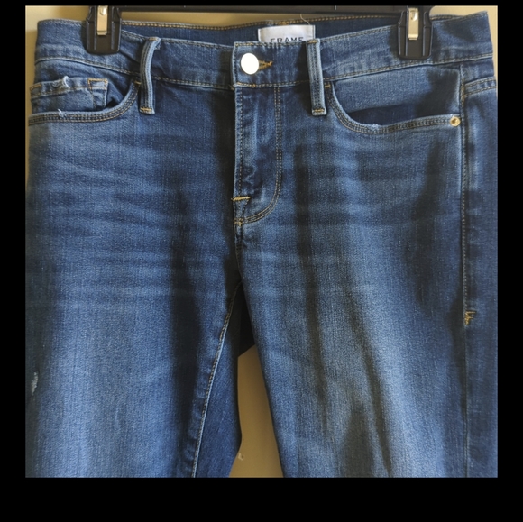 FRAME Le Garcon distressed slim boyfriend jeans - Picture 14 of 15